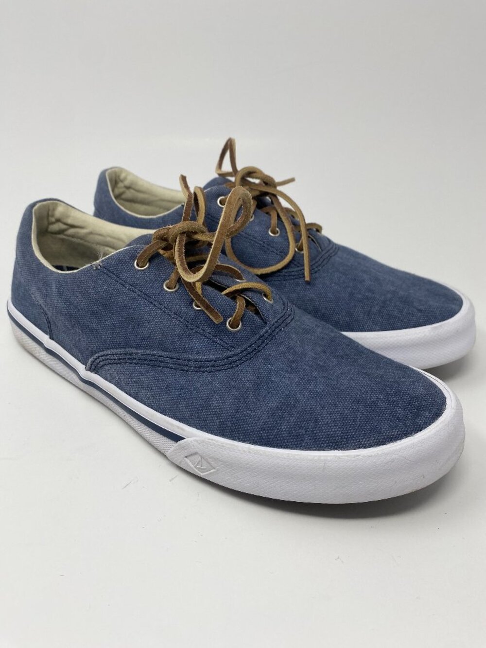 Sperry Striper II Sneakers Shoes Mens 9.5 Blue CVO Salt Washed Boat Top Sider